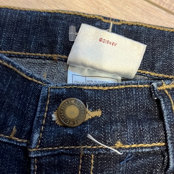 Disney Store exclusive girls flare jeans gold Minnie Mouse adjustable waist 12 - Picture 6 of 13